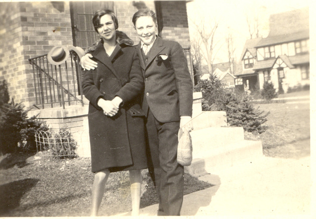 Dad and grammar school girlfriend, c. 1927,