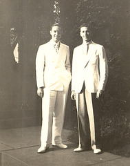 Dad and friend, college, c. 1935