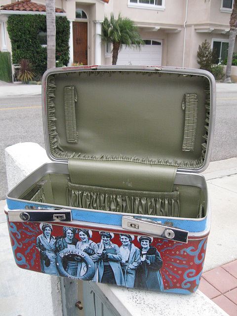 Upcycled Train Case, "The Laughter of Women" 1