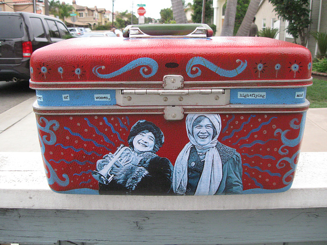 Upcycled Train Case, "The Laughter of Women" 5