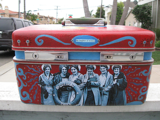 Upcycled Train Case, "The Laughter of Women" 6