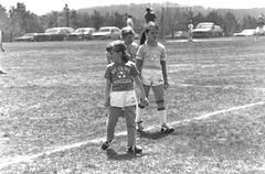 Elise plays soccer, Spring, 1982