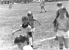 Elise plays soccer, Spring, 1982