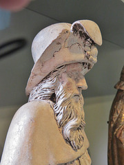 english c16 terracotta saint, v. and a.