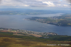 Looking towards the Firth of Clyde with Dunoon in the foreground - Aerial