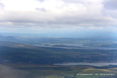 Loch Lomond in the distance - aerial