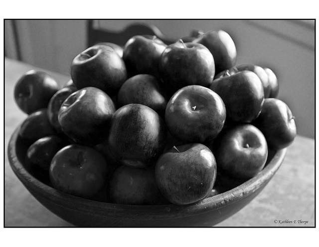 Apple Still Life in black and white