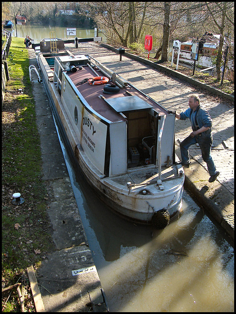 Dusty's coal boat at Isis Lock