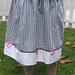 Striped bedsheet skirt