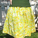 Yellow floral bedsheet skirt