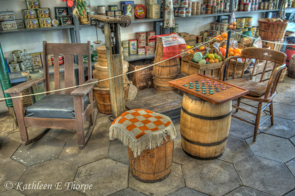 Heritage Village Historic grocery store checker game - HDR - Explore 11/18/11 #455