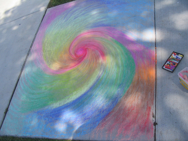 Chalk Art at Lincoln School