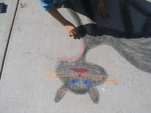Chalk Art at Lincoln School