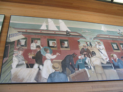 Half of the third panel, post office mural, Redondo Beach