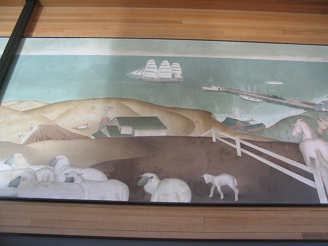 Part of the second panel, post office mural, Redondo Beach