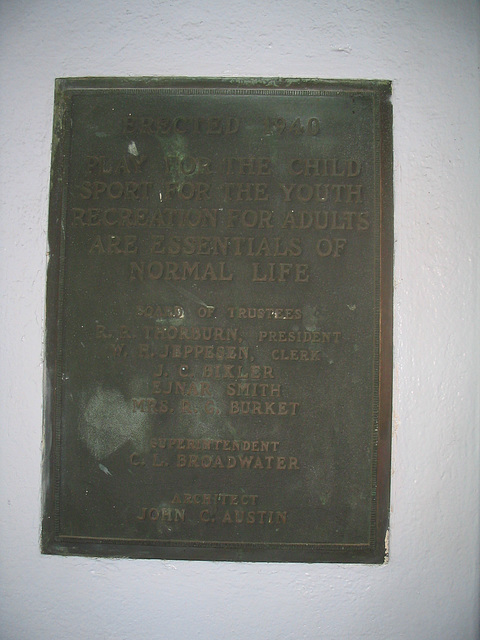 Plaque, WPA 1940