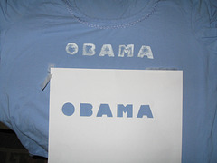 Stenciling Obama