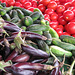 Eggplant, Cucumber, Tomato