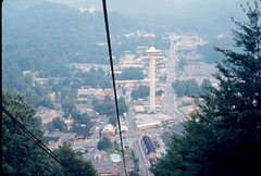 View of Gatlinburg, Tennessee, from Ober Mountain - 1974