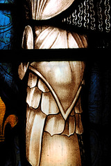 Detail of Memorial window to Edward Mason Weenck, St Anne's Church, Baslow, Derbyshire