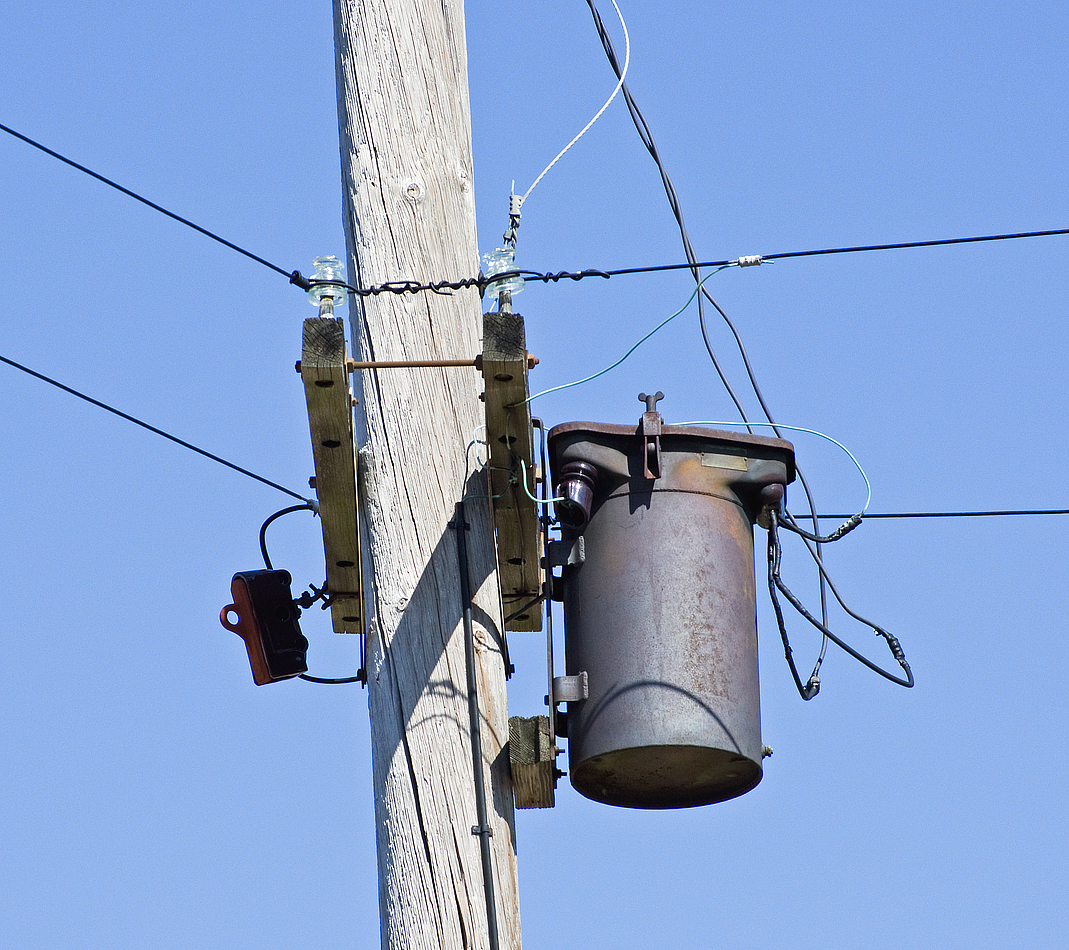 Old City Light and Power Pole