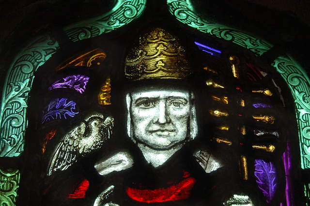 Stained Glass in Porch of, All Saints Church, Southbank Street, Leek, Staffordshire