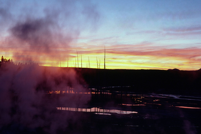 Sunset, Norris Geyser Basin, Yellowstone National Park