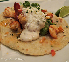 Eddie V's Restaurant Maine Lobster Taco - Early Birthday Celebration 062213