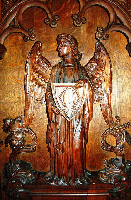 Detail of chancel furnishings, St Anne's Church, Baslow, Derbyshire