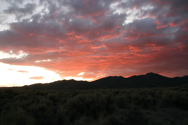 Sunset over the Toiyabes