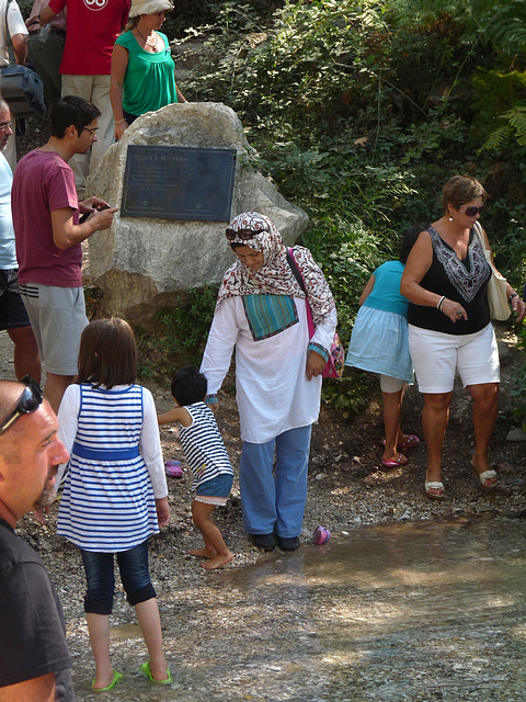 Tourists at the Blue Eye Spring