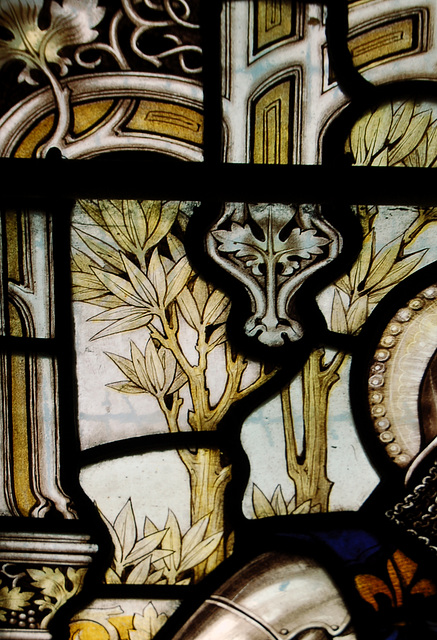 Detail of Memorial Window to Edward Mason Weenck, St Anne's Church, Baslow, Derbyshire