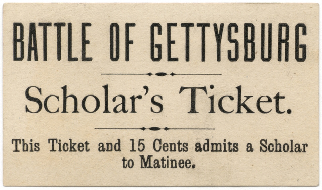 Battle of Gettysburg Scholar's Ticket