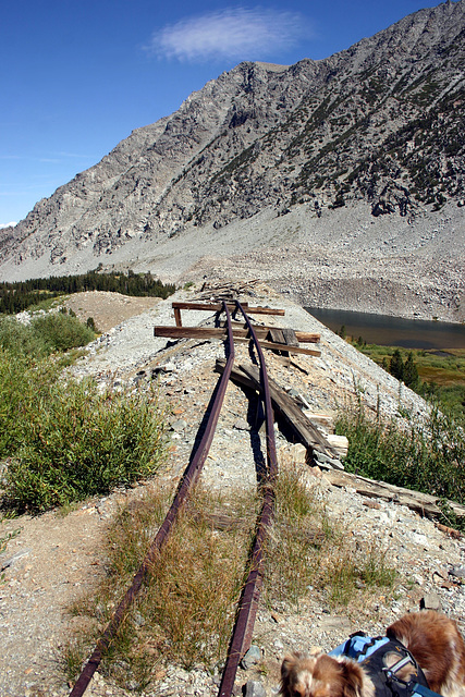 Track from Mae Lundy mine