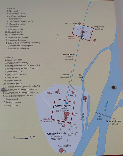 Plan général d'Aquincum.