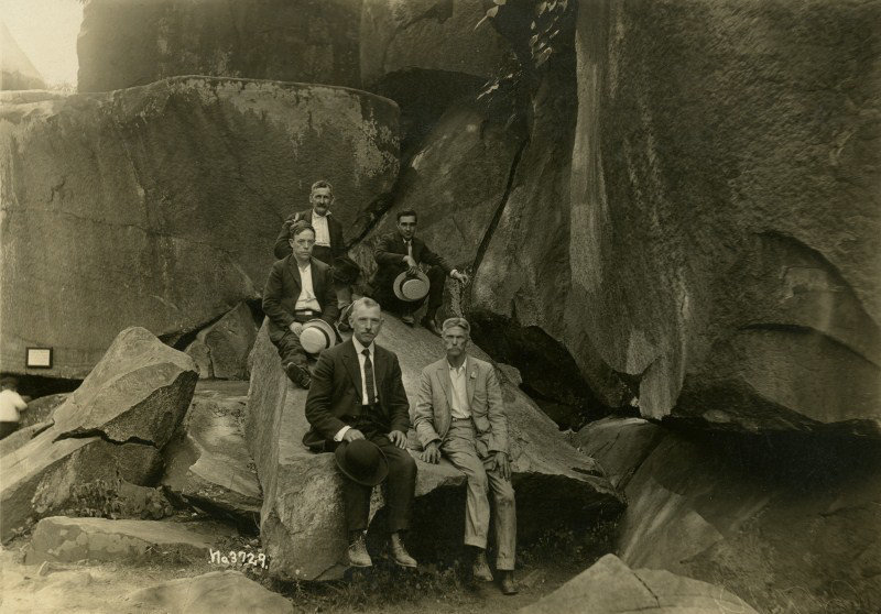 Five Men at Devil's Den, Gettysburg, Pa.