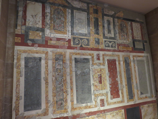 Aquincum, palais du gouverneur : fresques murales.