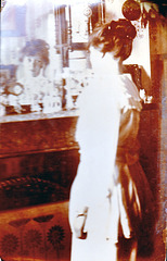 Girl and mirror c1890