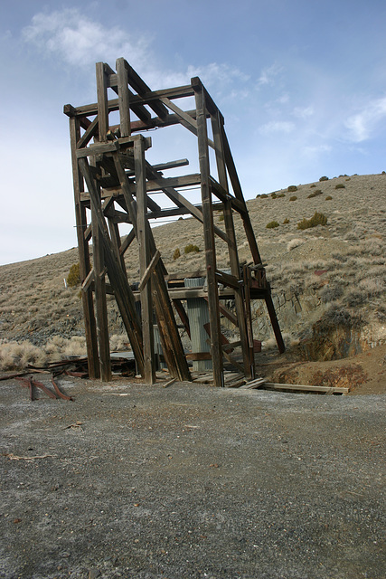 Headframe, Nevada Superior mine