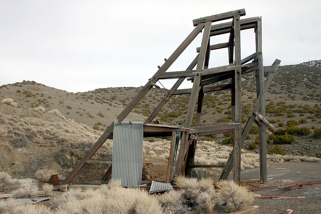 Headframe, Nevada Superior mine