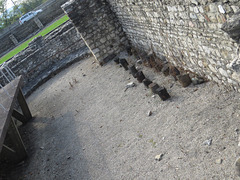 hypocaustes de la grande salle à abside.