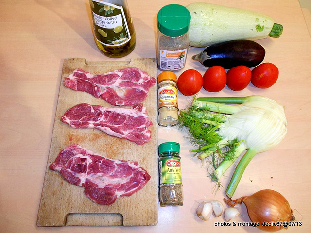 Tian au six légumes revisité et escalope panée   1