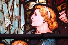 Detail of Stained Glass Window, St Andrew's Church, Penrith, Cumbria