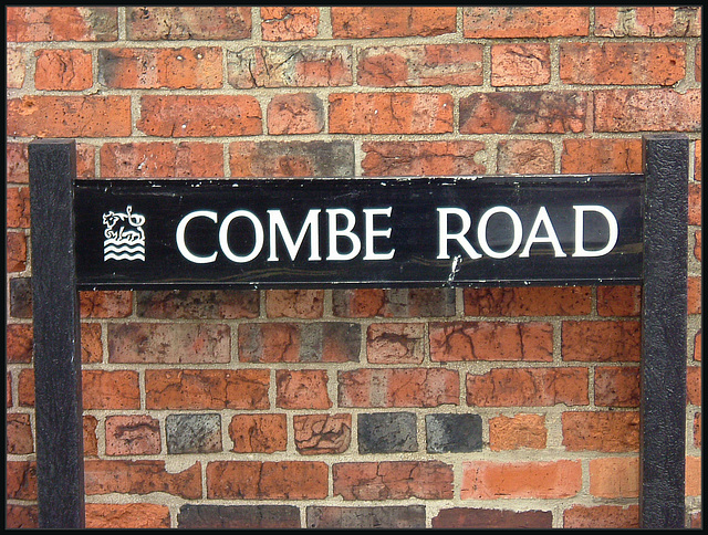 Combe Road street sign