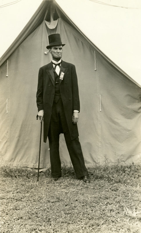 Orville Mellis, Lincoln Impersonator, Decatur, Illinois, 1938