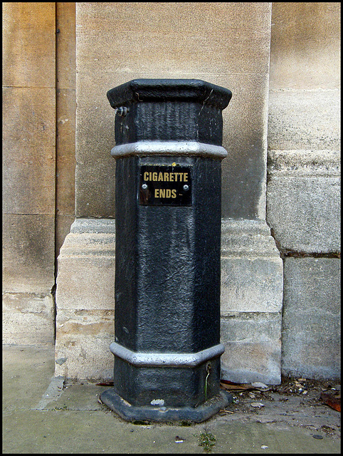 hospital smokers' bin