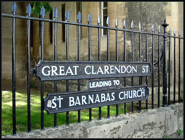 Great Clarendon Street signs