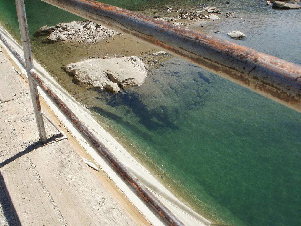 Sabrina Lake off the dam