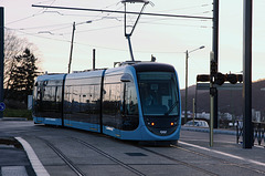 BESANCON: Premiers essais du tram: départ du dépot 05.