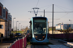 BESANCON: 1ers essais du tram: Avenue Ambroise Paré 04.